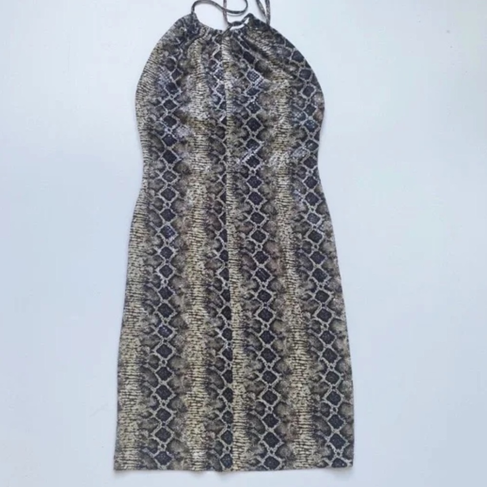 NWT  Janine Paris ‎ Sequin Snakeskin Dress SZ M